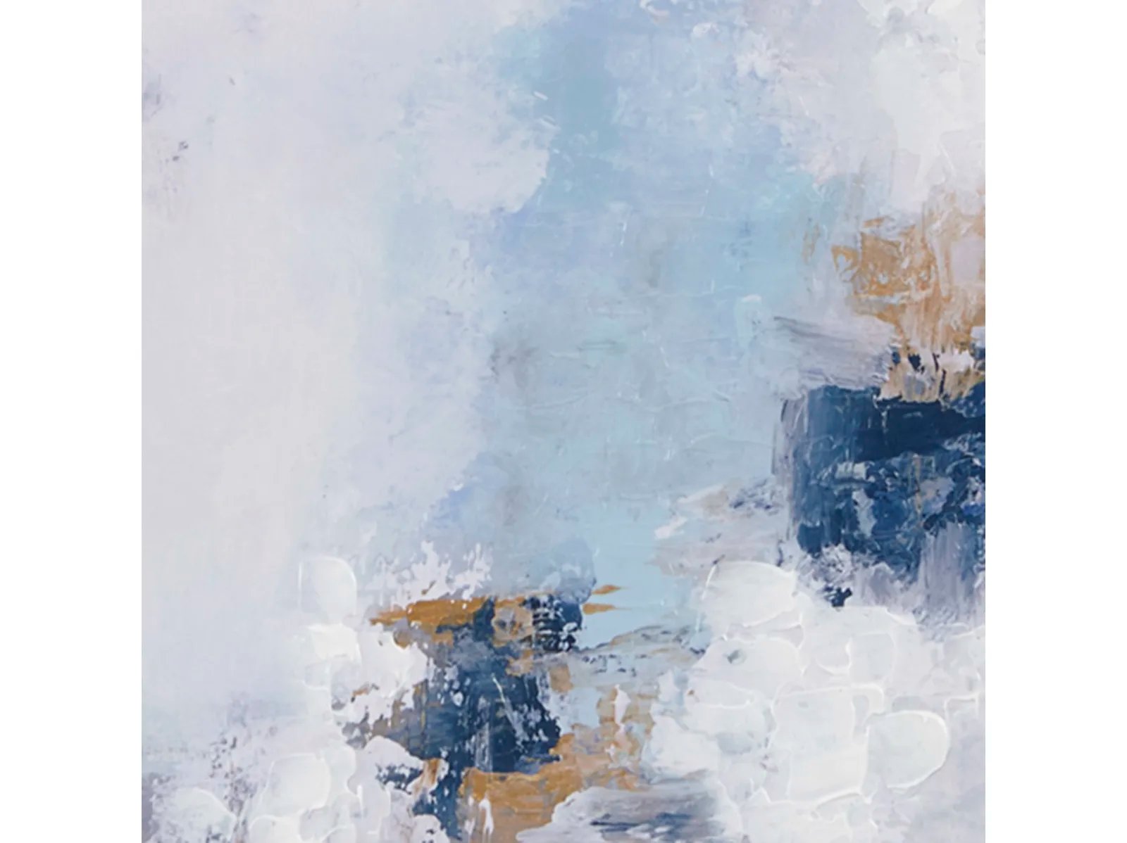 Blue Drift Abstract Gallery Framed Canvas Wall Art 5 Pc Set - Image 4