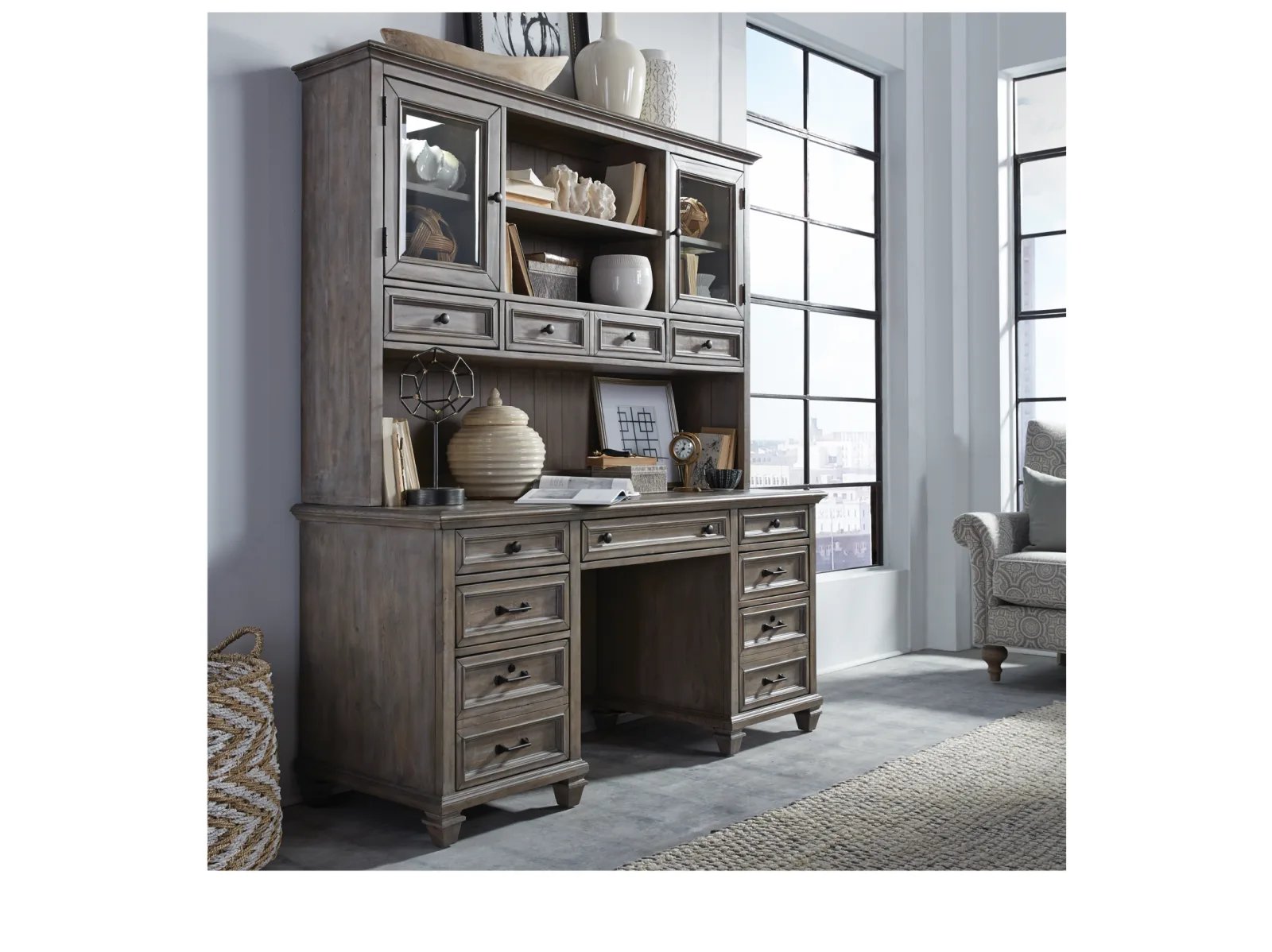 Warwick 2 Pc. Credenza with Hutch - Image 3