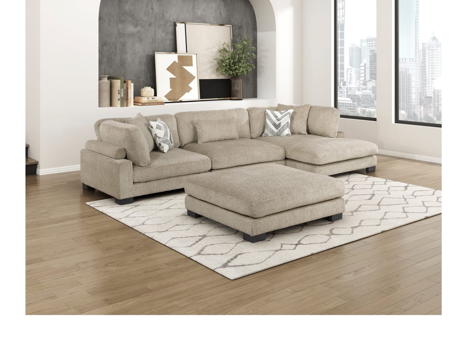 Tinsley 4 Pc. Sectional w/ Ottoman - Image 14