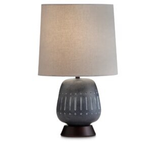 Luke Dark Grey Antique Table Lamp