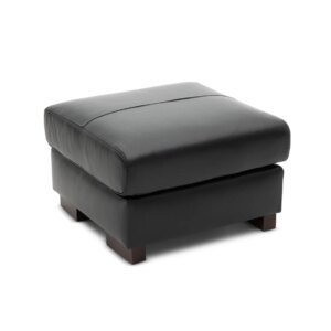 Ledger Leather Ottoman