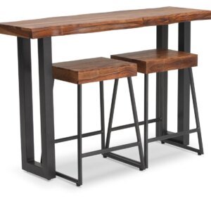 Adderly 3 Pc. Live Edge Pub Table Set