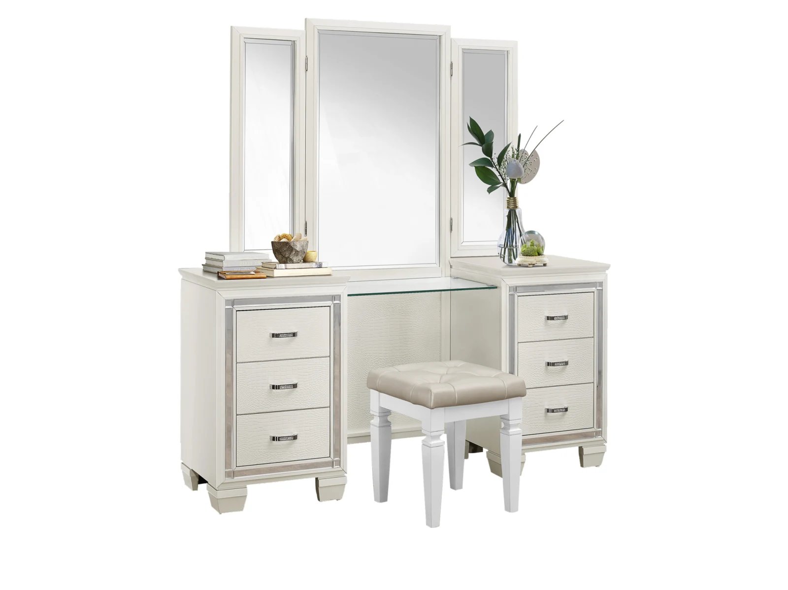 Begonia Vanity Dresser with Mirror - Image 4