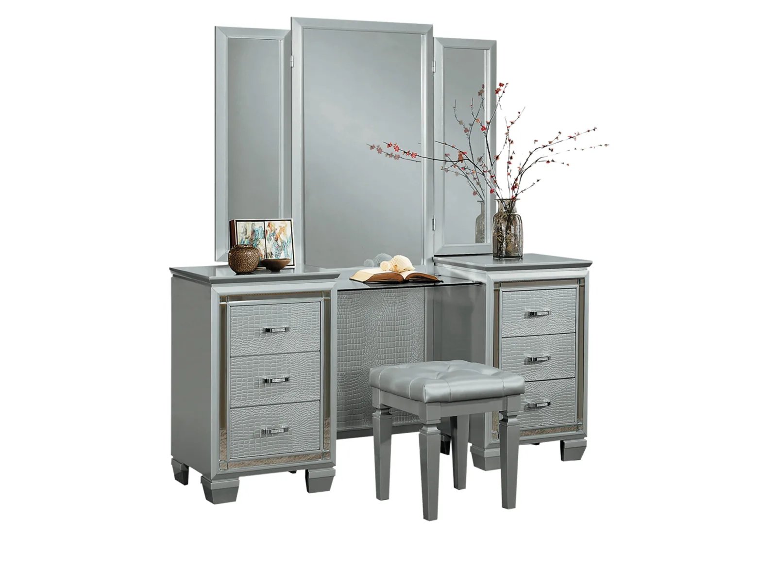 Begonia Vanity Dresser with Mirror - Image 3
