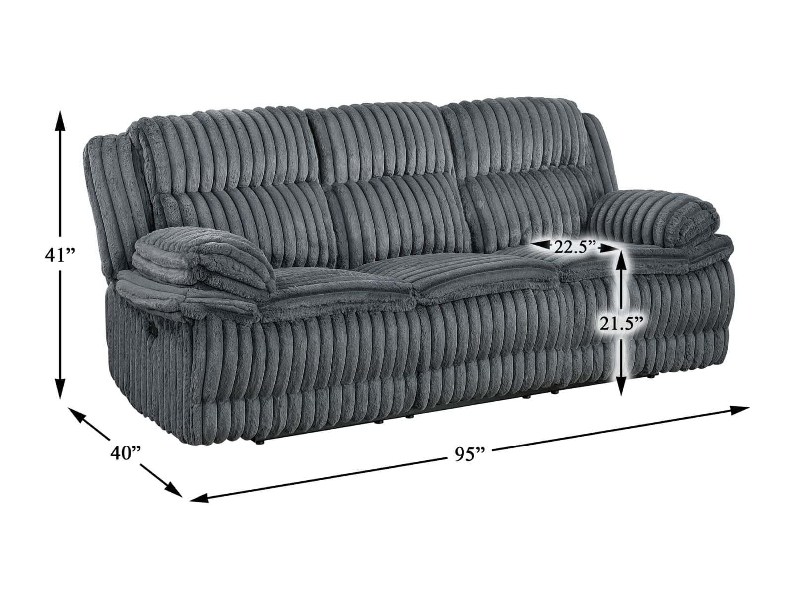 Snuggly Reclining Sofa - Image 5