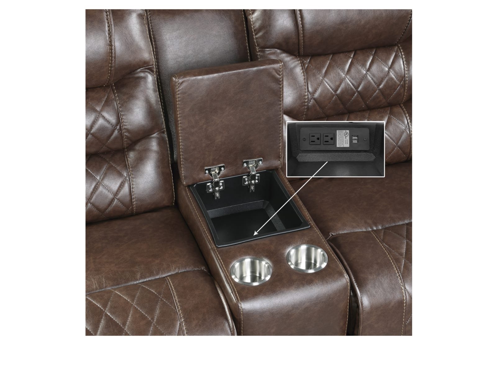 Geoffery Reclining Console Loveseat - Image 4