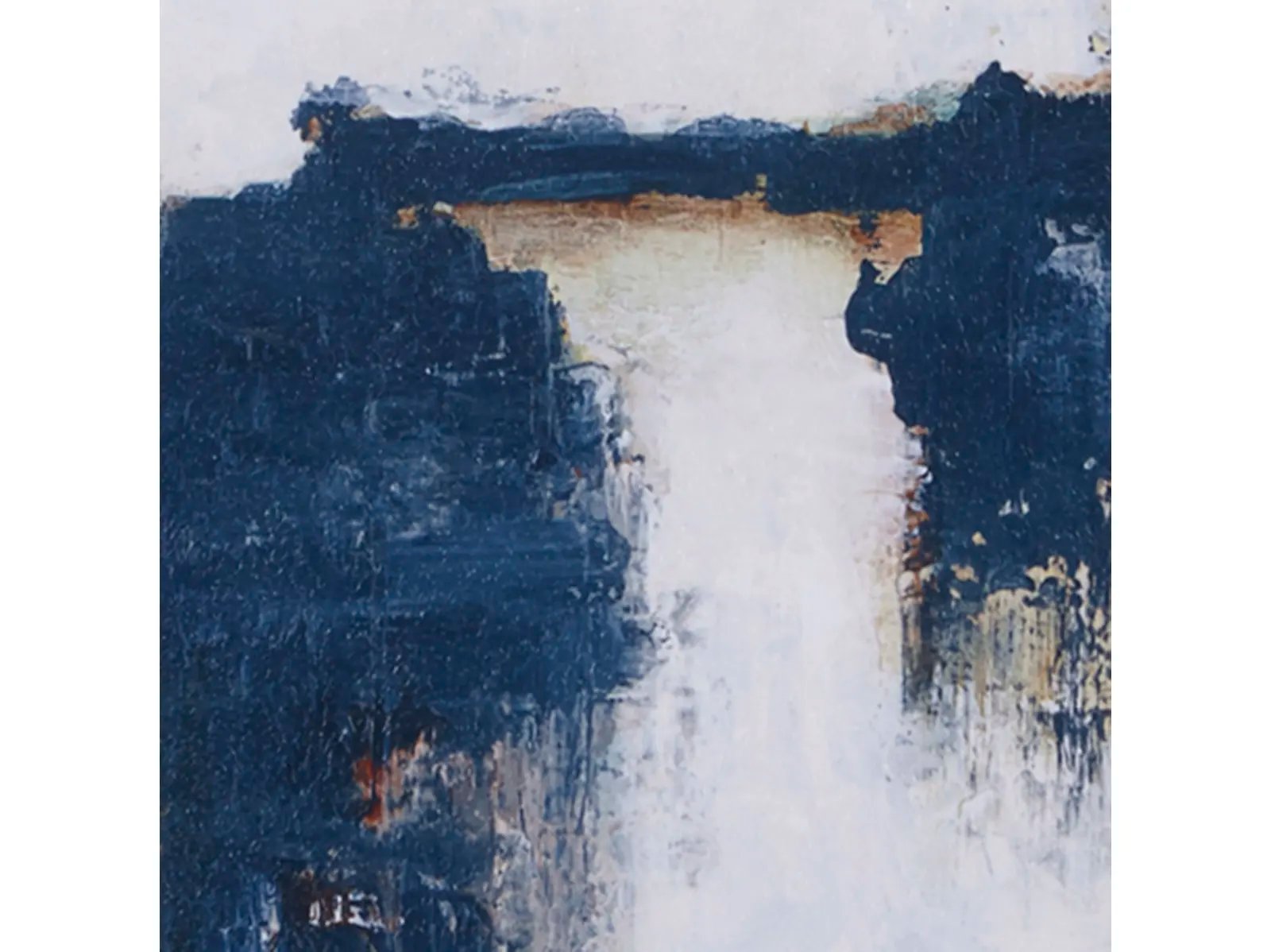 Blue Drift Abstract Gallery Framed Canvas Wall Art 5 Pc Set - Image 6