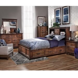 Wolf Creek Bookcase Storage 4 Pc. Bedroom Set