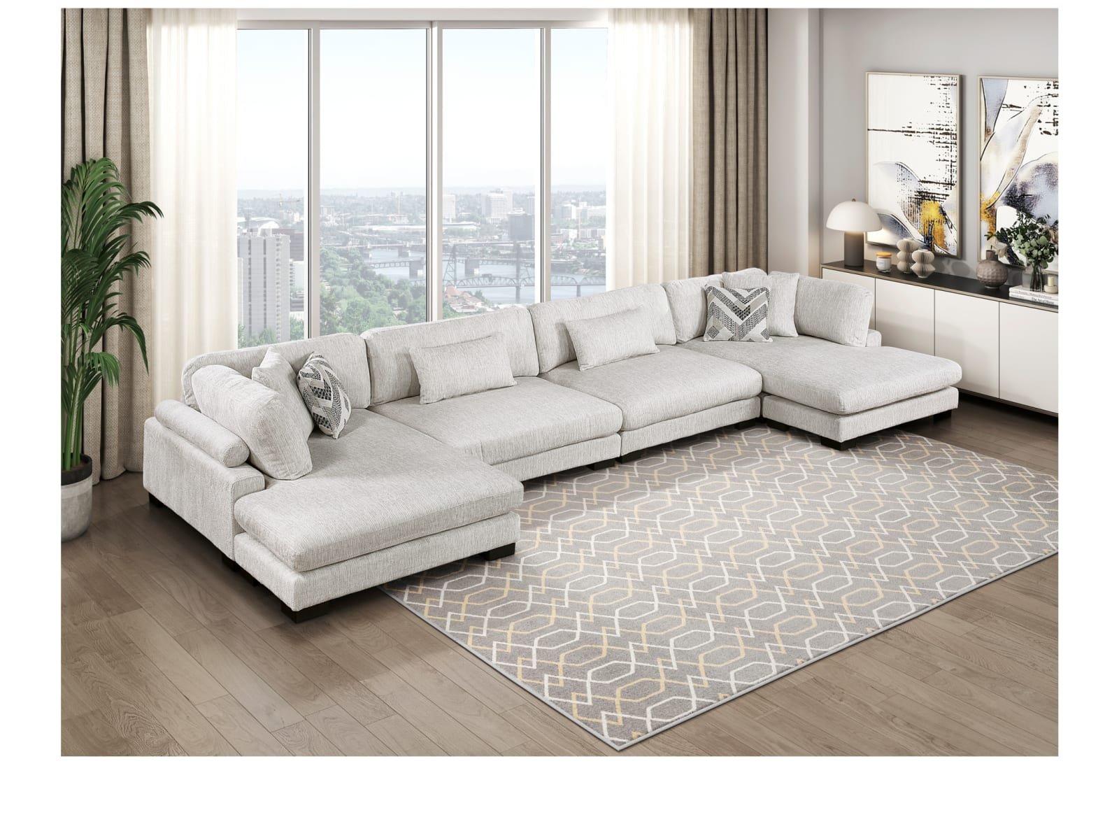 Tinsley 4 Pc. Double Chaise Sectional