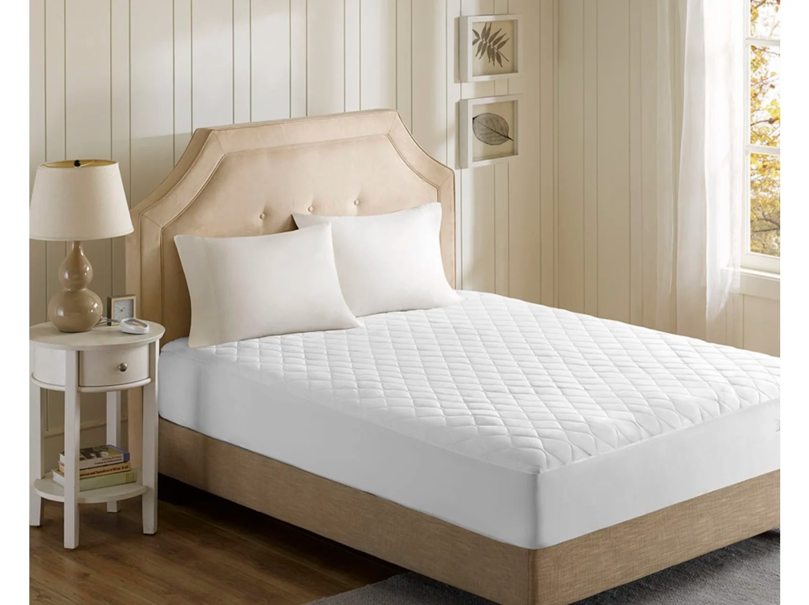 Cotton Blend Heated Mattress Pad