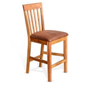 Royal Oak 24" Padded Slat Back Bar Stool