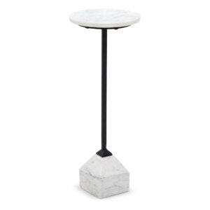 Marble Martini Table with Stone Base