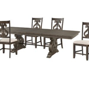 Stanford 5 Pc. Dining Set w/ Scroll Chairs