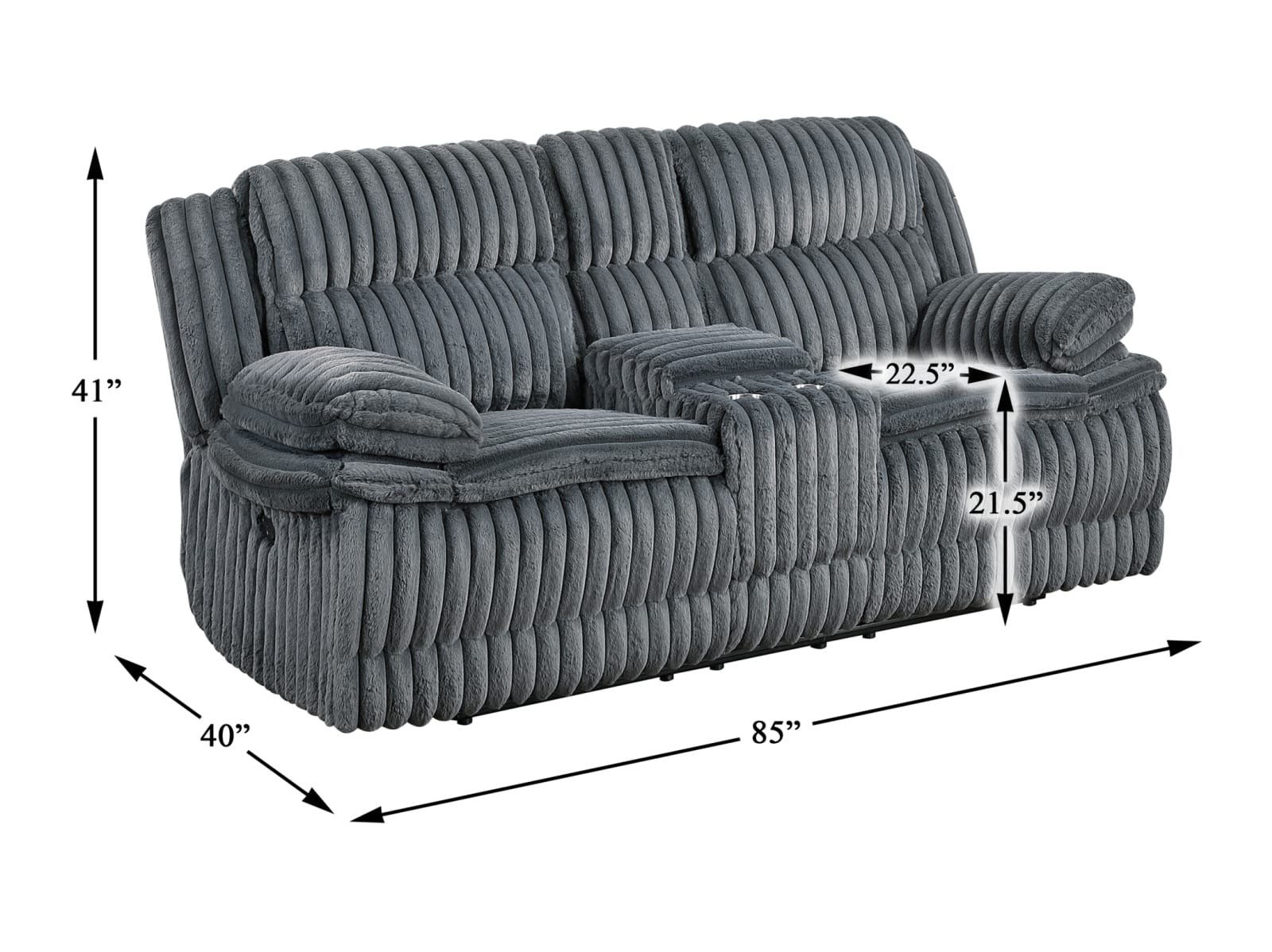 Snuggly Reclining Console Loveseat - Image 5