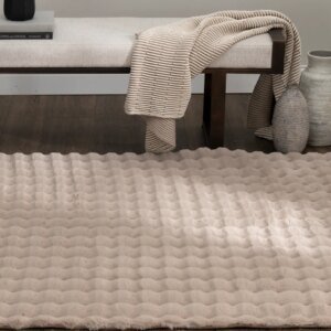 Channel Faux Fur Rug