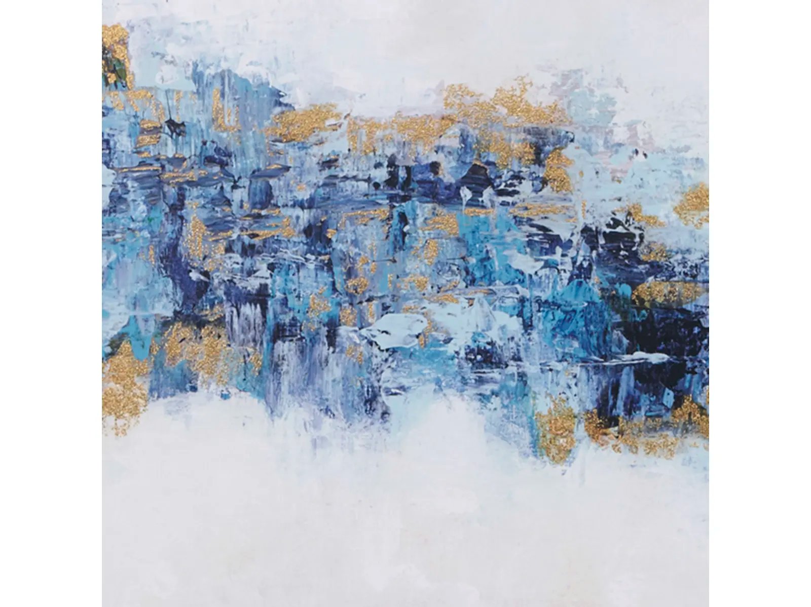 Blue Drift Abstract Gallery Framed Canvas Wall Art 5 Pc Set - Image 7