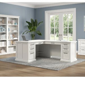 Adrienne Pedestal L Shaped Desk