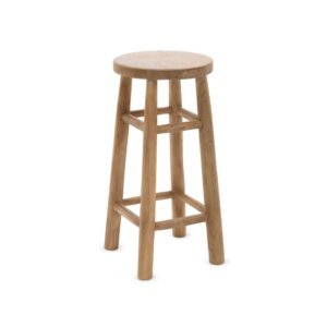 Teak Root Backless Bar Stool