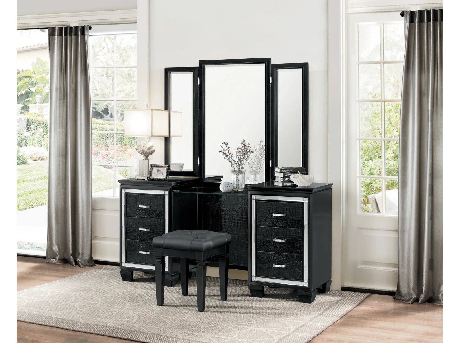Begonia Vanity Dresser with Mirror - Image 2