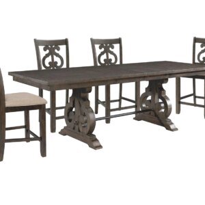 Stanford 5 Pc. Counter Height Set w/ Scroll Barstools