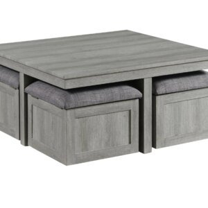 Dawsen Coffee Table with 4 Stools