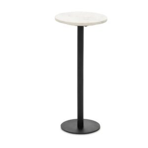 Marble Martini Table w/ all Metal Base