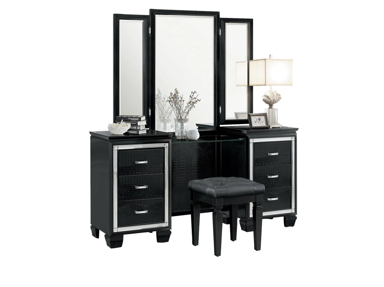 Begonia Vanity Dresser with Mirror