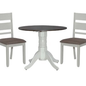 Bay Cove 3 Pc. Drop Leaf Dining Set w/ Slat Back Chairs