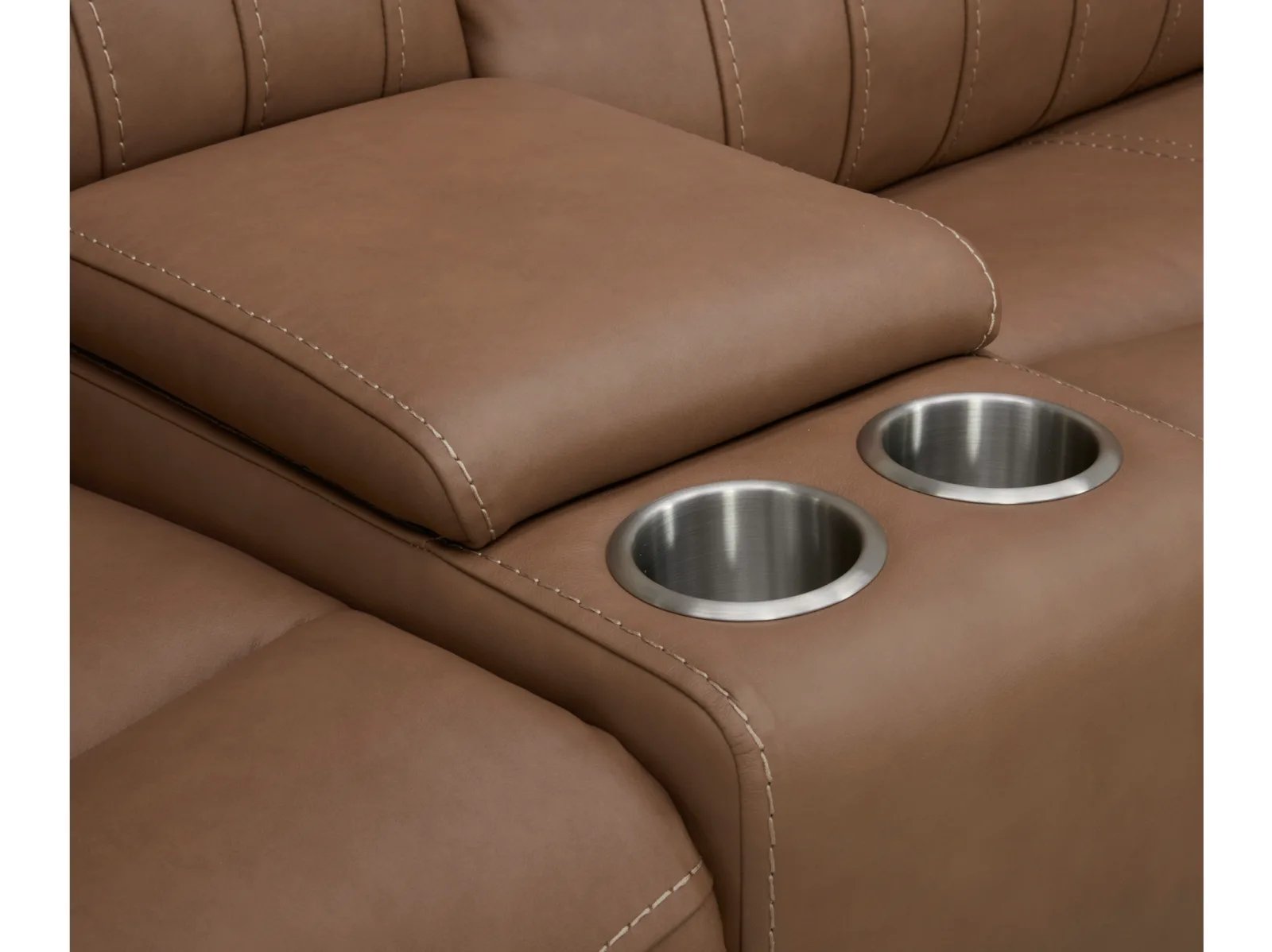 Boone Leather Power Reclining Console Loveseat - Image 3